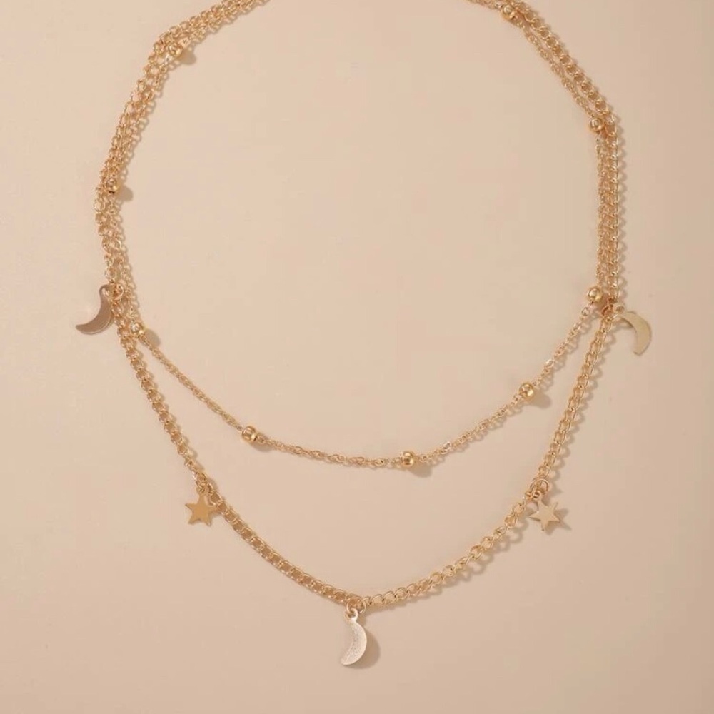 Stars and Moon Layered Necklace